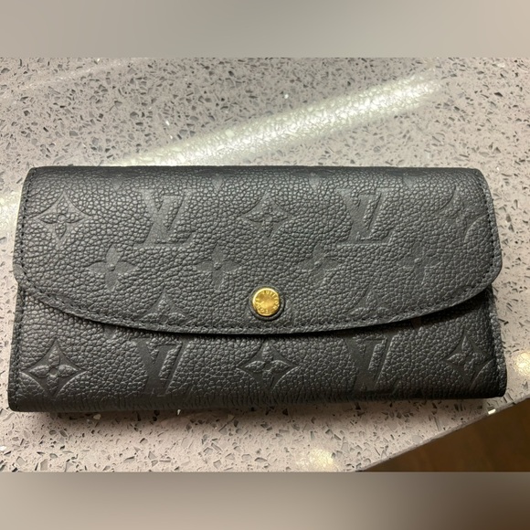 LOUIS VUITTON Empreinte Emilie Wallet Black Wallet Box & Dust bag - Picture 2 of 15